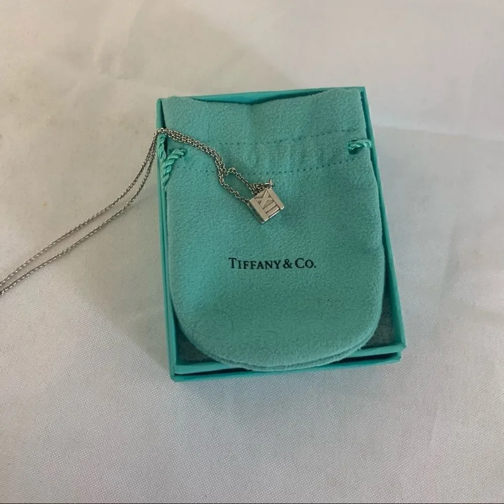TIffany & Co. Atlas Cube Necklace - Silver